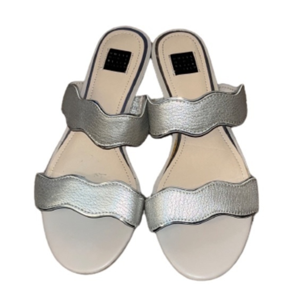 White House Black Market Brynn Cobblestone slip on sandals size 7